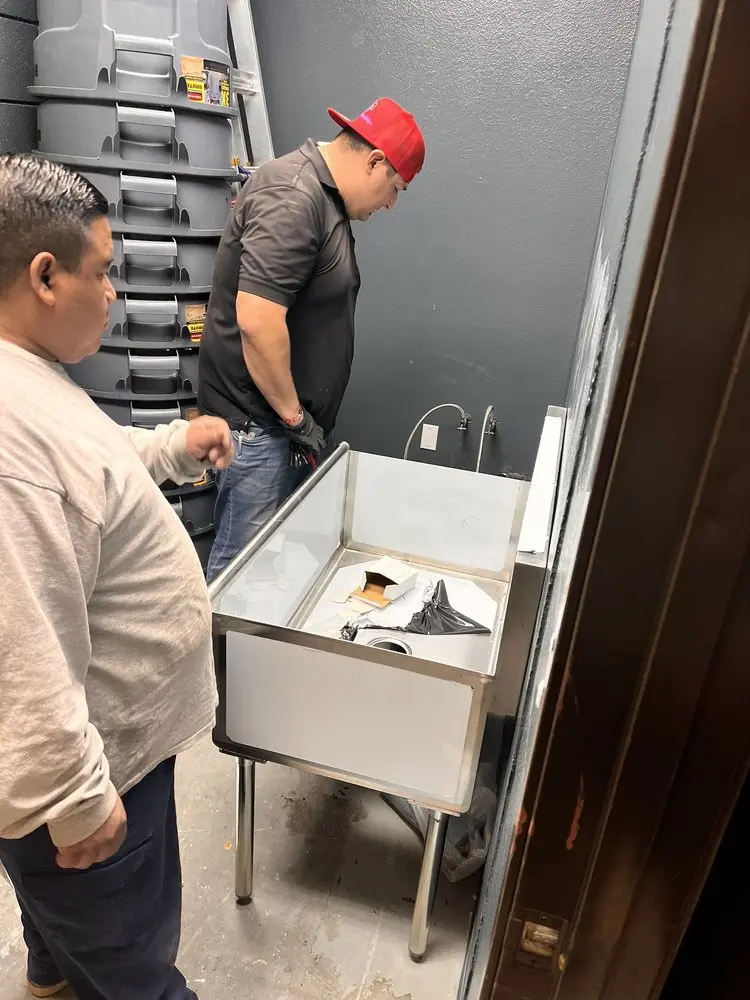 Commercial plumbing and sink installation in Randall